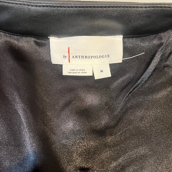 Anthropologie Bow Faux Leather-Trimmed Tweed Lady Jacket- medium - Picture 8 of 11